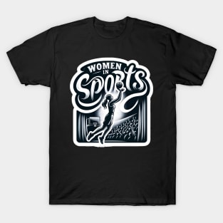 Minimalist Women in Sports - Women’s Basketball Silhouette T-Shirt